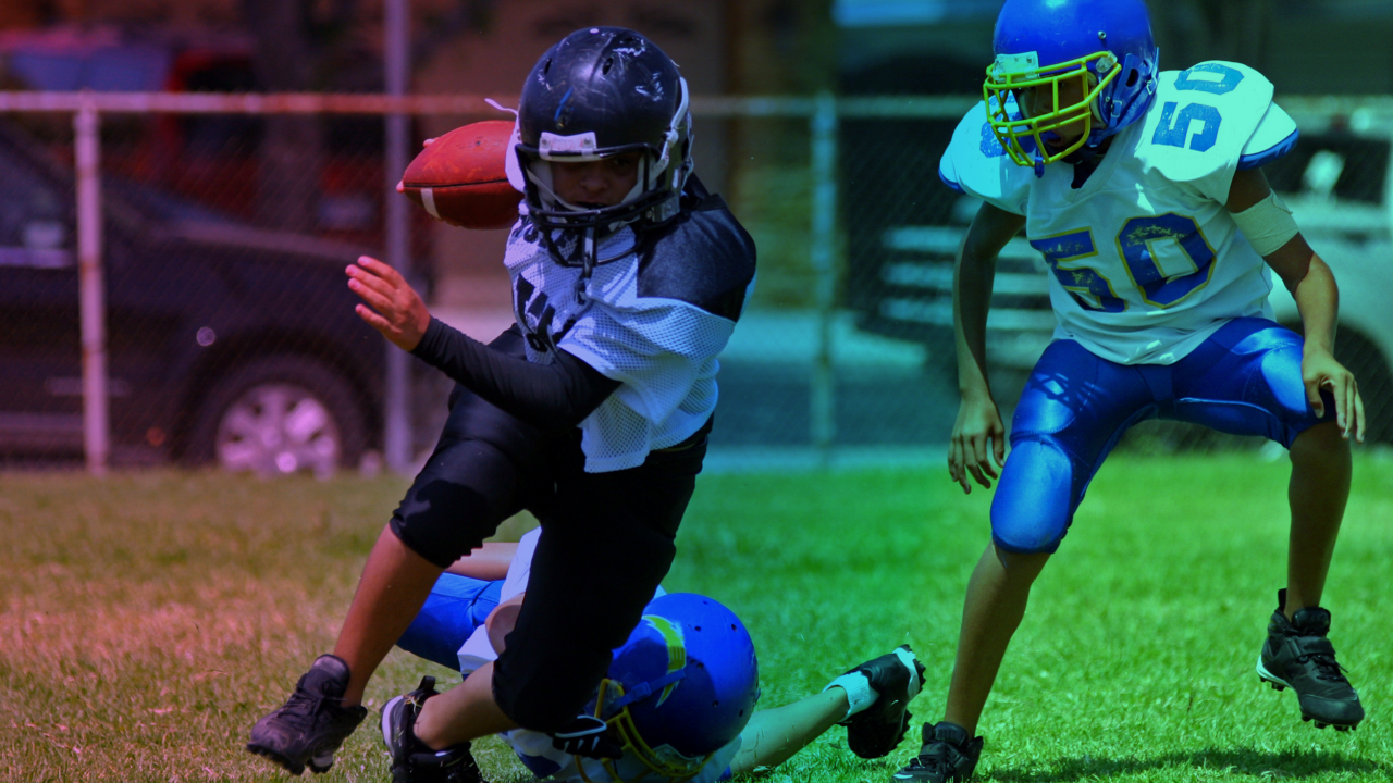 Child concussion after sustaining an injury during a football game
